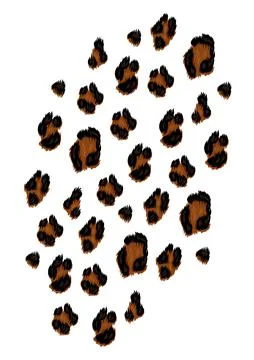 Background with decorative leopard print. Animal stylized ornament, fur texture. Illustrazione stock