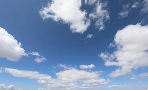 Background with deep blue sky and white clouds without other elements perfe.. 写真素材