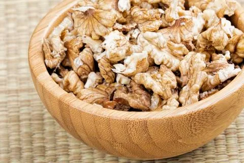 A background of delicious walnuts Stock Photos