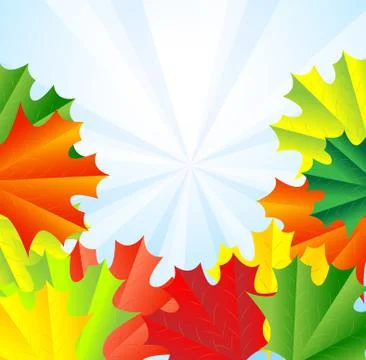 Background for a design with the autumn leaves of maple Stock Illustration