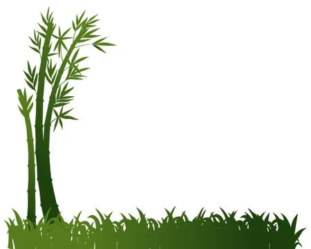 Background design with bamboo plants Stock Illustration