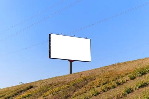 Background for design, billboards on city streets and along roads Stock Photos
