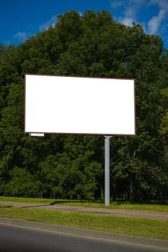 Background for design, billboards on city streets and along roads 写真素材
