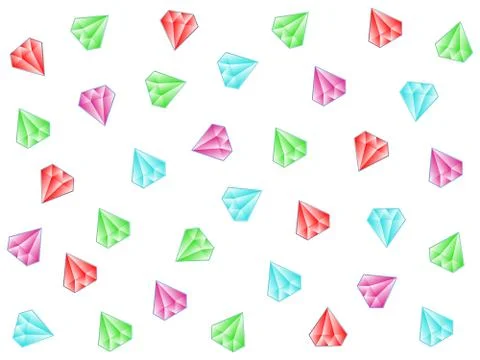 Background design with different colored diamonds Illustrazione stock