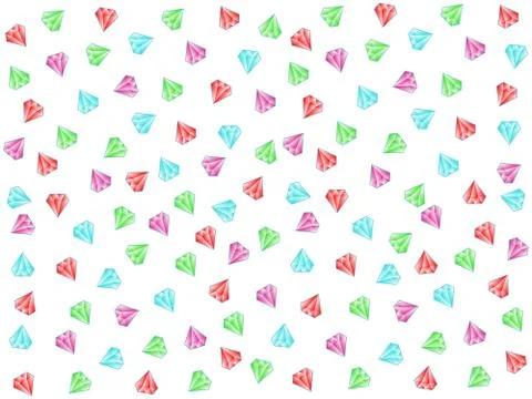 Background design with different colored diamonds Stock Illustration