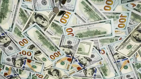 Background for design from dollar bills. Stock Photos