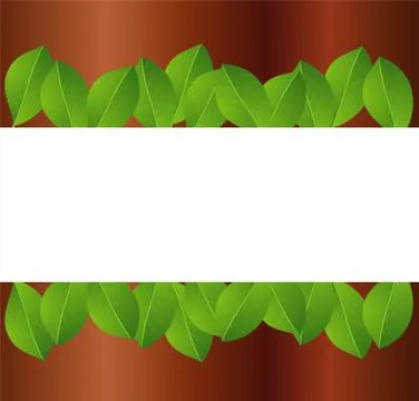 Background for a design with green leaves Stock Illustration