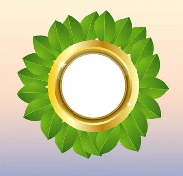 Background for a design with green leaves Stock Illustration