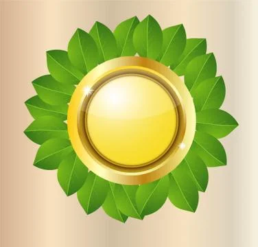 Background for a design with green leaves Stock Illustration