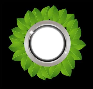 Background for a design with green leaves Stock Illustration