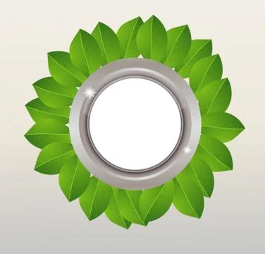 Background for a design with green leaves Stock Illustration