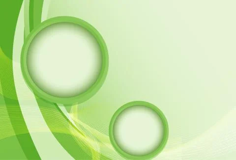Background design with green round patterns Stock Illustration