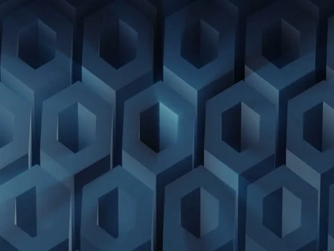 Background Design Looping Animation of Hexes Stock Footage 70108144