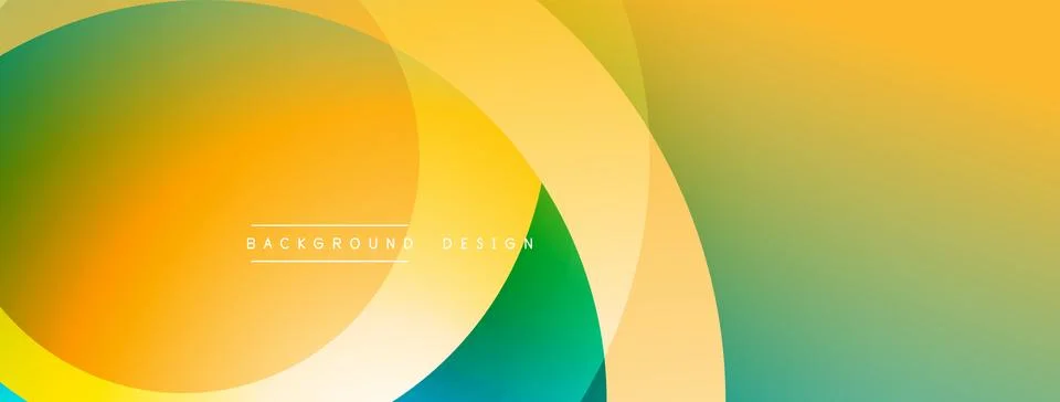 Background design with overlapping circular shapes, featuring smooth gradients Stock Illustration