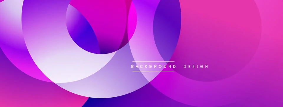 Background design with overlapping circular shapes, featuring smooth gradients Stock Illustration