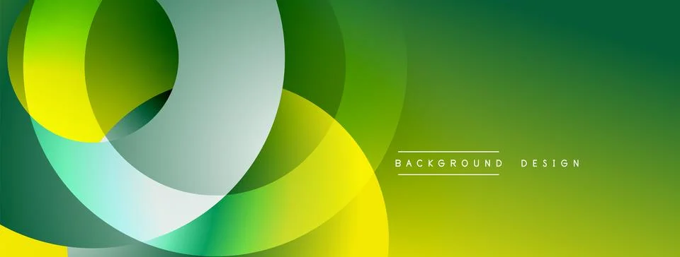 Background design with overlapping circular shapes, featuring smooth gradients Stock Illustration
