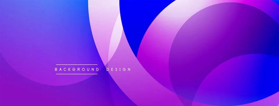 Background design with overlapping circular shapes, featuring smooth gradients Stock Illustration