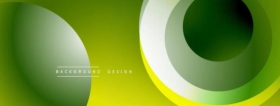 Background design with overlapping circular shapes, featuring smooth gradients Stock Illustration