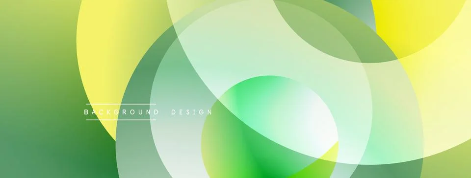 Background design with overlapping circular shapes, featuring smooth gradients Stock Illustration