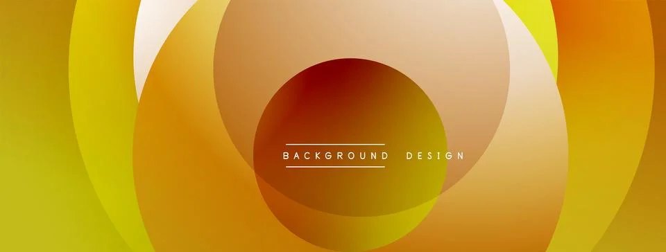 Background design with overlapping circular shapes, featuring smooth gradients Stock Illustration
