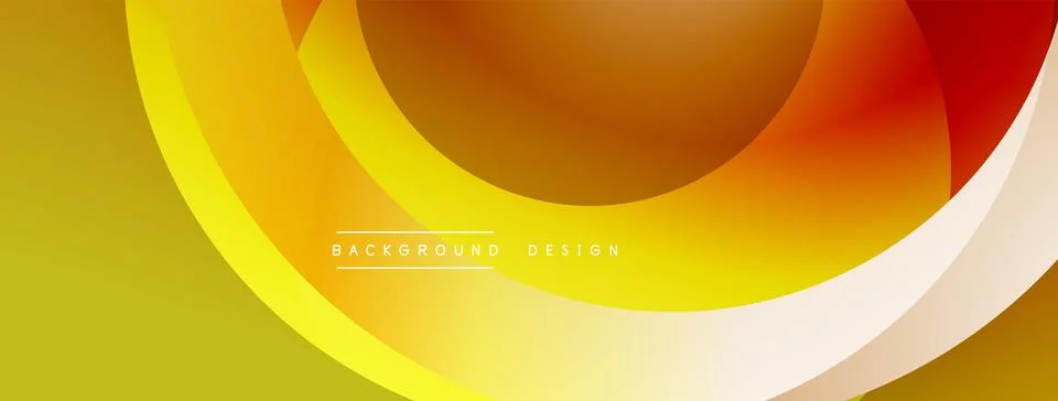 Background design with overlapping circular shapes, featuring smooth gradients Stock Illustration