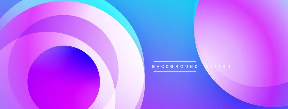 Background design with overlapping circular shapes, featuring smooth gradients Stock Illustration