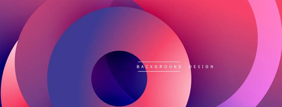 Background design with overlapping circular shapes, featuring smooth gradients Stock Illustration
