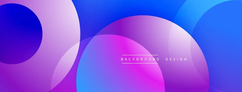 Background design with overlapping circular shapes, featuring smooth gradients Stock Illustration