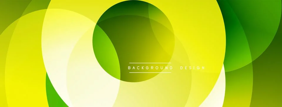 Background design with overlapping circular shapes, featuring smooth gradients Stock Illustration