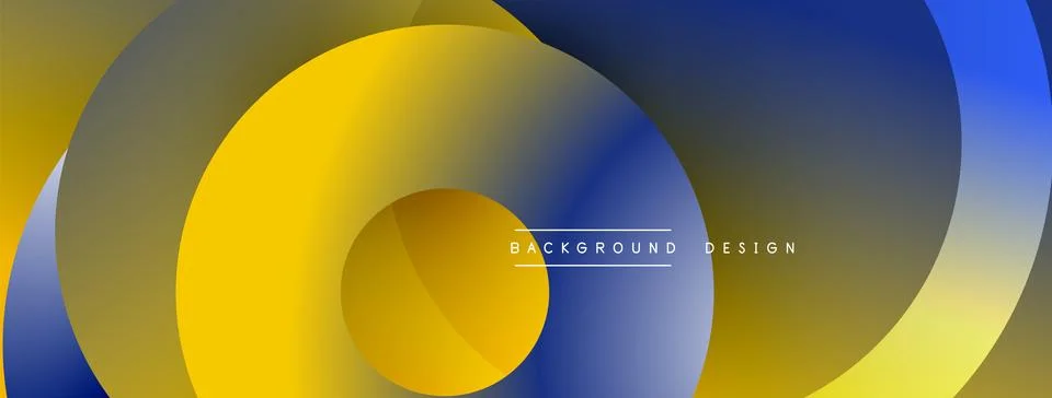 Background design with overlapping circular shapes, featuring smooth gradients Stock Illustration