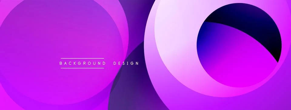 Background design with overlapping circular shapes, featuring smooth gradients Stock Illustration