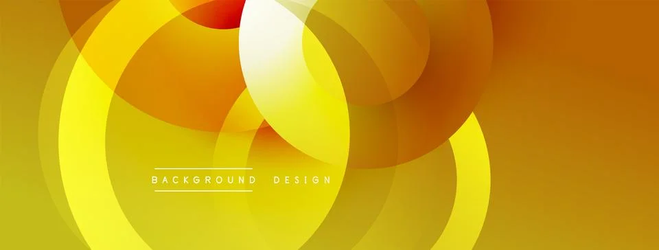 Background design with overlapping circular shapes, featuring smooth gradients Stock Illustration