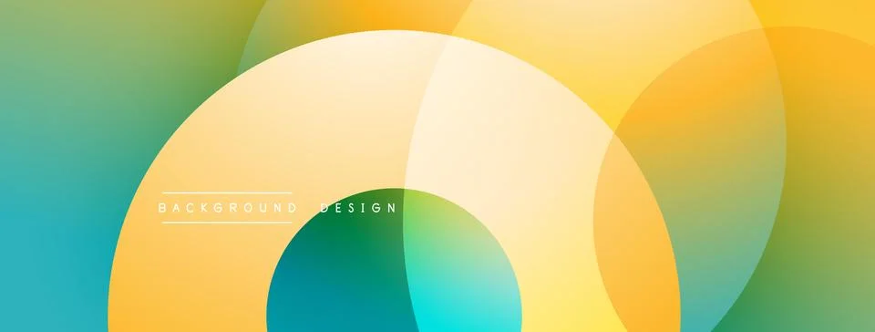 Background design with overlapping circular shapes, featuring smooth gradients Stock Illustration