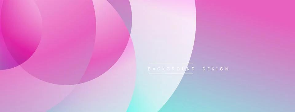 Background design with overlapping circular shapes, featuring smooth gradients Stock Illustration