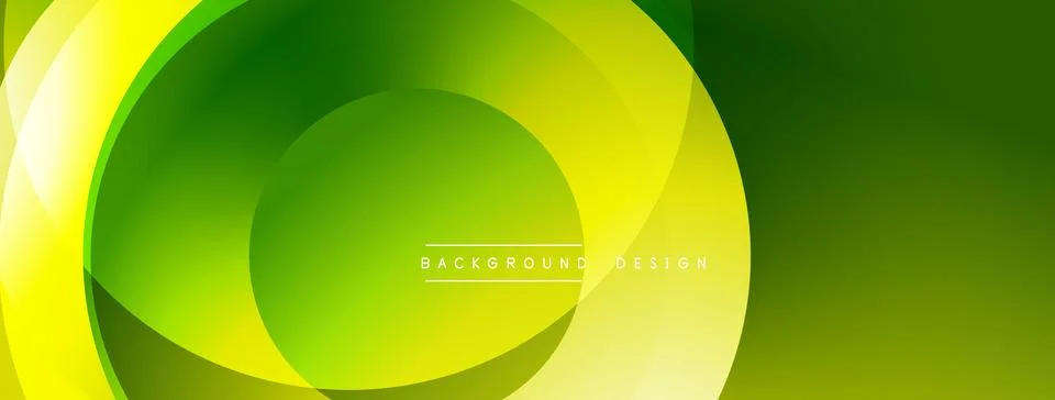 Background design with overlapping circular shapes, featuring smooth gradients Stock Illustration