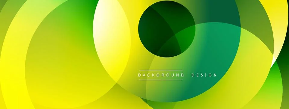 Background design with overlapping circular shapes, featuring smooth gradients Stock Illustration