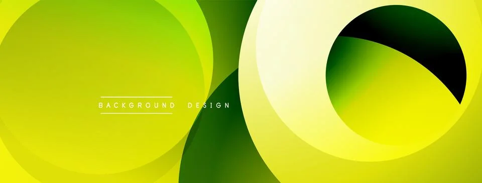 Background design with overlapping circular shapes, featuring smooth gradients Stock Illustration