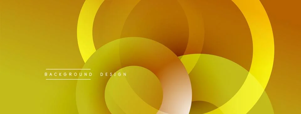 Background design with overlapping circular shapes, featuring smooth gradients Stock Illustration