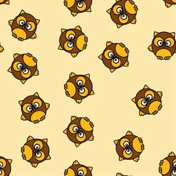 Background design owl pattern. Modern art for wallpaper, interior or textile  Stockillustratie