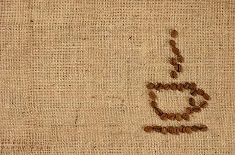 Background design pattern icon coffee art bean Stock Photos