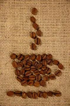 Background design pattern icon coffee art bean Stock Photos