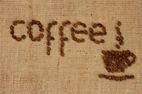 Background design pattern icon coffee art bean Stock Photos