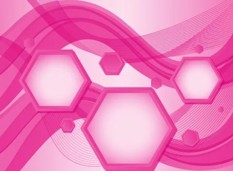 Background design with pink hexagon patterns 스톡 일러스트