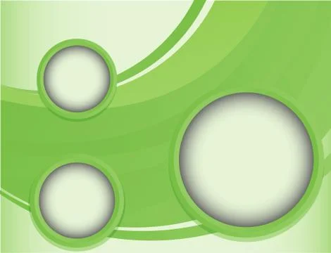Background design with round green patterns Stock Illustration