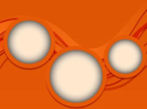 Background design with round orange patterns Stock Illustration