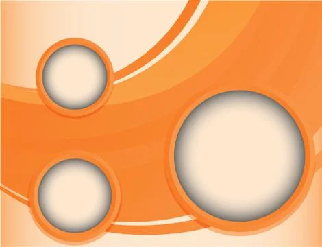 Background design with round orange patterns Stock Illustration