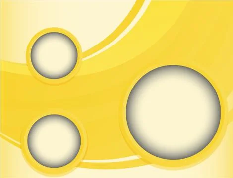Background design with round patterns in yellow Stock Illustration