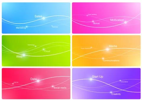 Background design template. lines with points and words. Stock Illustration