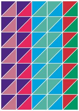 Background design with triangular geometric pattern that forms a regular square. Illustrazione stock