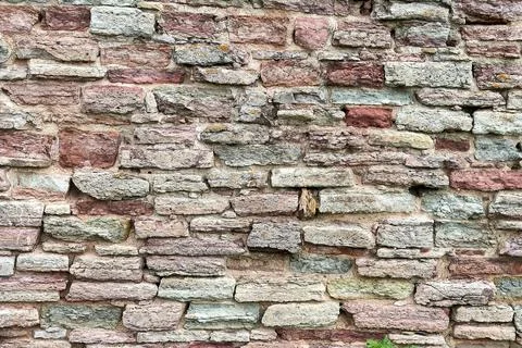 Background from destroyed brick wall Stock Photos